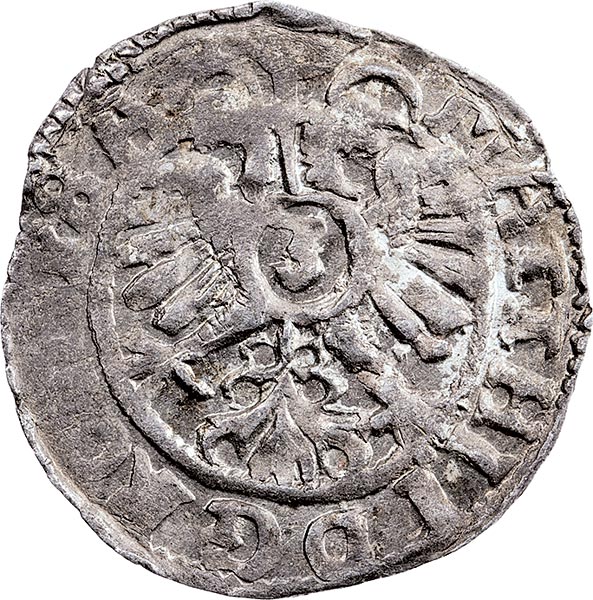 Rückseite eines Groschens zur Kipper- und Wipperzeit in Solms-Hohensolms von 1619-1622
