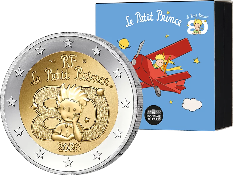2 Euro Frankreich 80 Jahre Der kleine Prinz 2026 in Polierte Platte