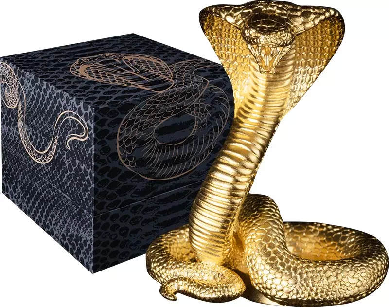 5 Dollars Samoa Lunar Year of the Snake - 3D Gilded Shape Coin 2025