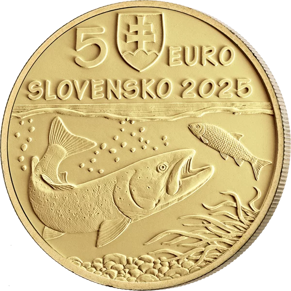 5 Euro Slowakei Flora und Fauna Donaulachs 2025