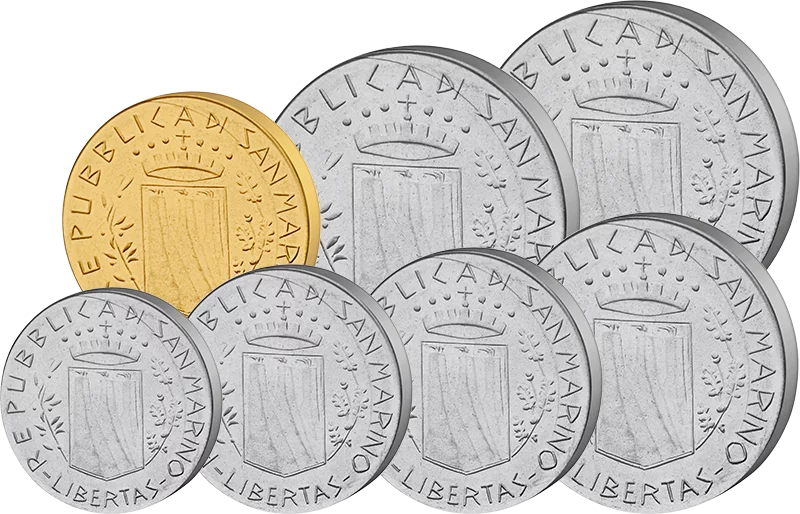 1 - 100 Lire San Marino Kursmünzensatz 1981