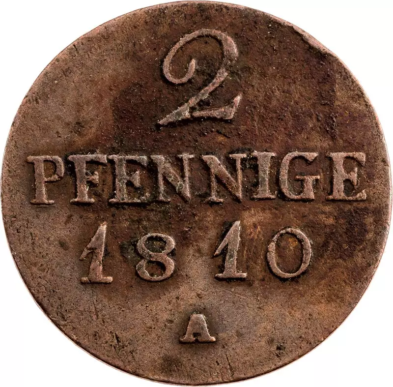 2 Pfennig Brandenburg-Preußen König Friedrich Wilhelm III. 1810, 1814 und 1816