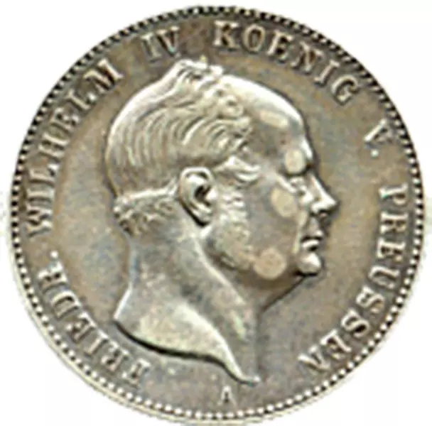 1 Gulden Hohenzollern-Siegmaringen König Friedrich Wilhelm IV. 1849-1861