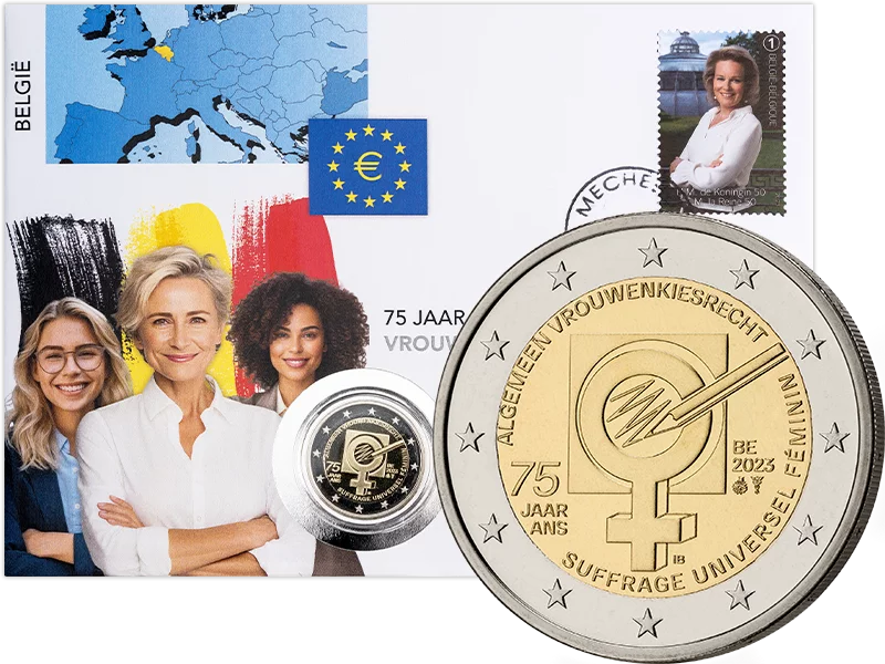 2 Euro Numisbrief 75 Jahre Frauenwahlrecht 2023