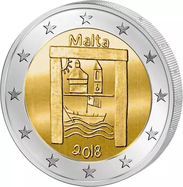 2 Euro Malta Von Kindern mit Solidarität Kulturelles Erbe 2018