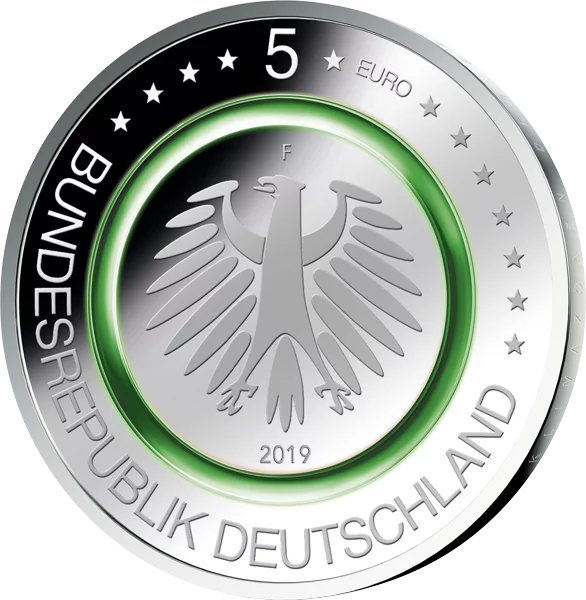 5x5 Euro BRD Gemäßigte Zone 2019 Polierte Platte (A - J)