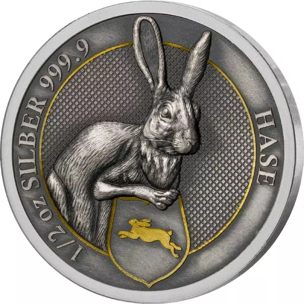 Silber-Gedenkprägung Deutschlands fantastische Tierwesen - Hase