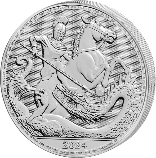 1 Unze Silber Großbritannien St. George and the Dragon 2024