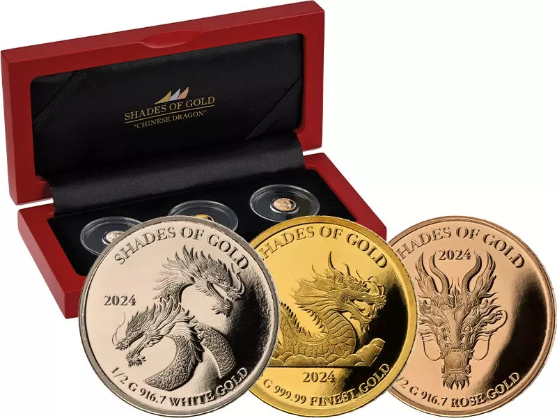 3 x 10 Dollars Salomonen Shades of Gold - Drache 2024