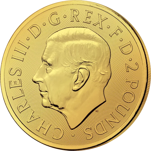 2 Pounds Großbritannien British Eagle and American Eagle 2025 Golden Holographic