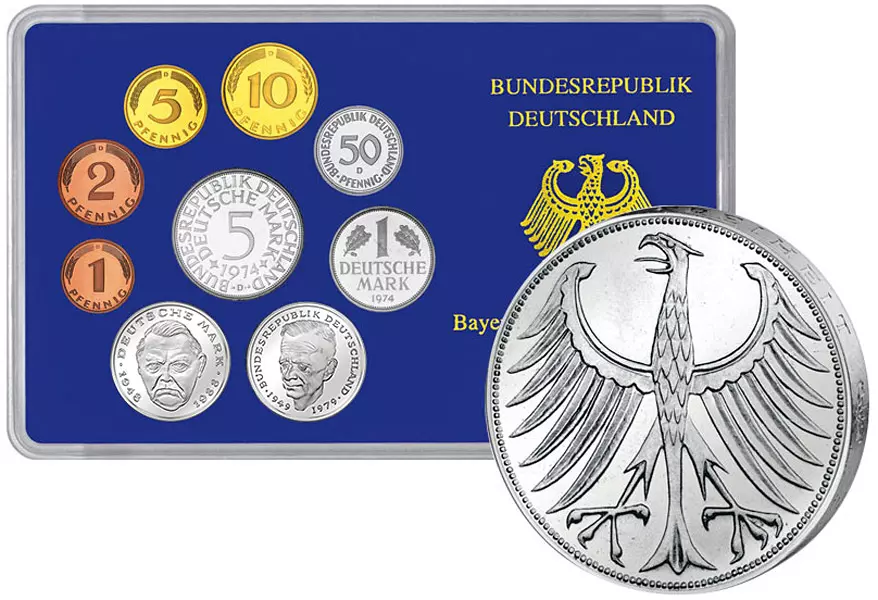 BRD-Kursmünzen-Serie 1983 Polierte Platte