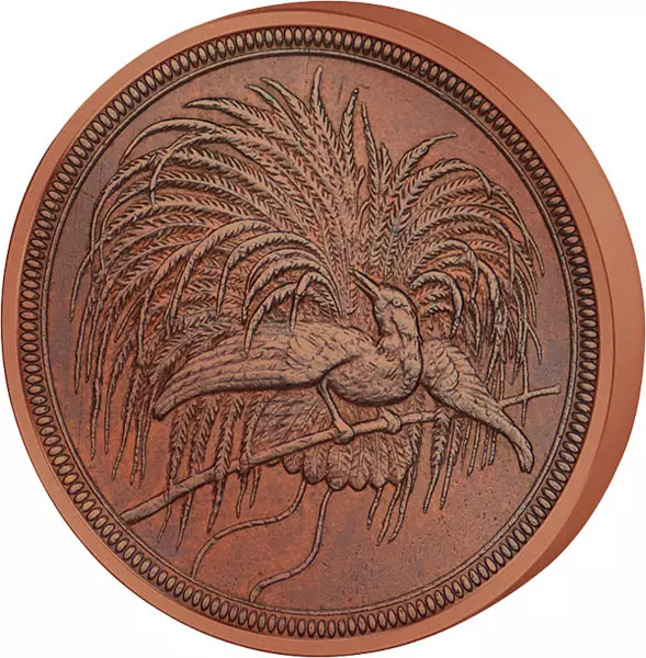 10 Pfennig Deutsch-Neuguinea Paradiesvogel 1894 sehr schön