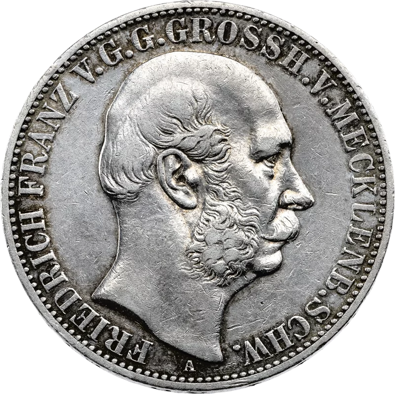 Vereinstaler Mecklenburg-Schwerin Großherzog Friedrich Franz II. 1867