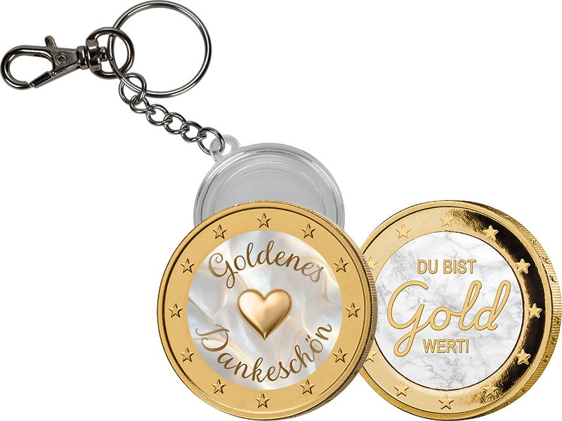 2er Set 2-Euro-Premiumausgaben inklusive Schlüsselanhänger