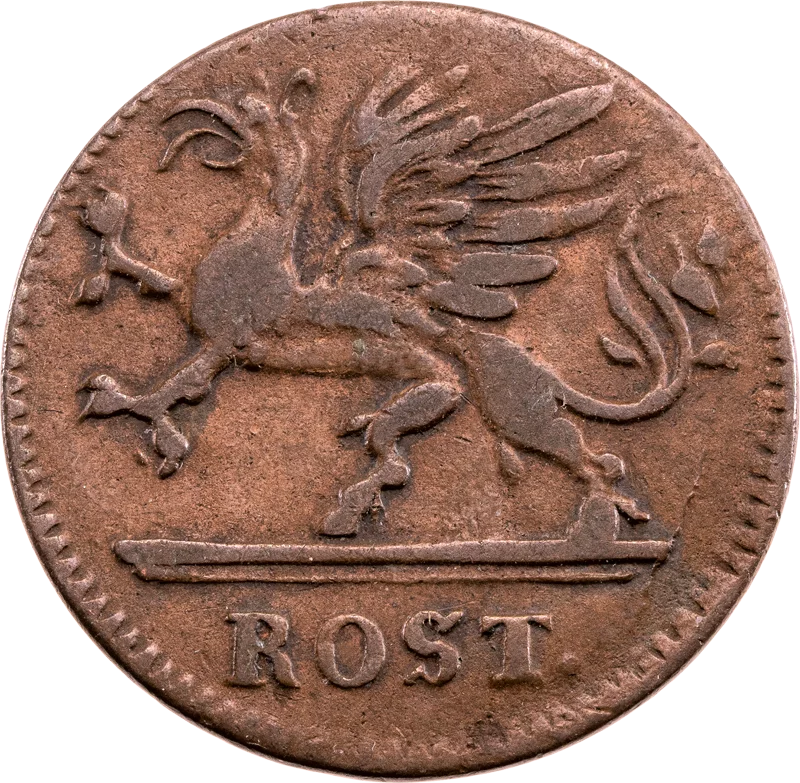 6 Pfennig Freie Hansestadt Rostock 1760 - 1761