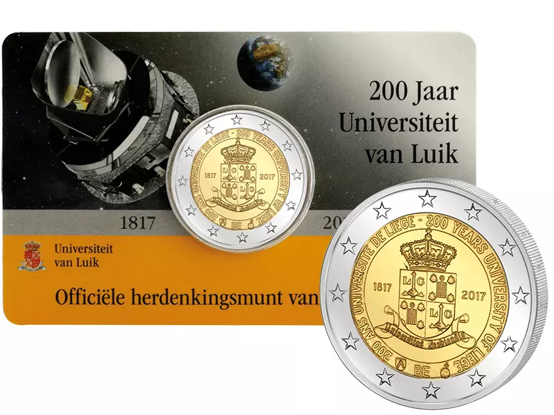 2 Euro Belgien 200 Jahre Universität Lüttich 2017