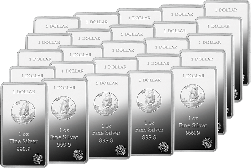 25 x 1 Unze Silberbarren Ascension Island Schiff 2025
