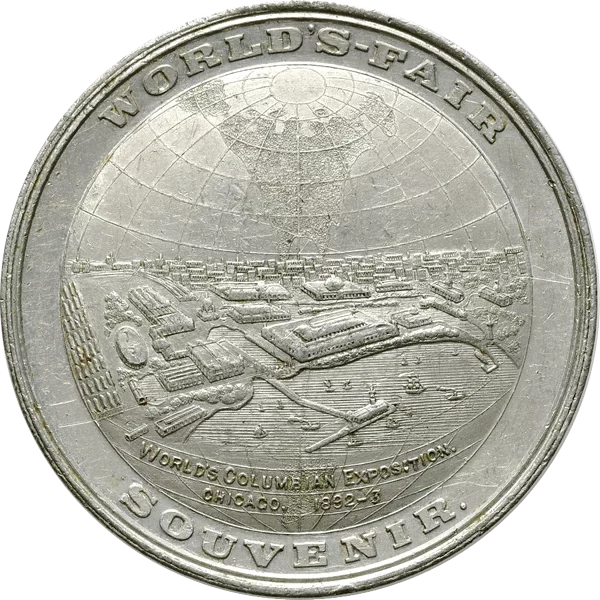 Aluminiummedaille auf die Columbus-Ausstellung in Chicago 1892