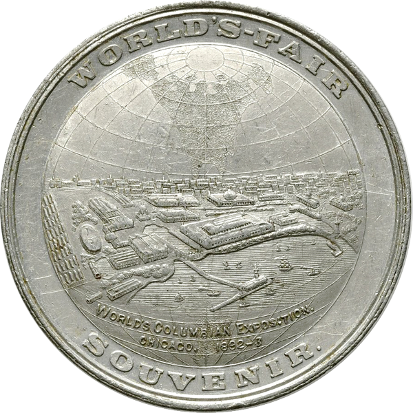 Aluminiummedaille auf die Columbus-Ausstellung in Chicago 1892
