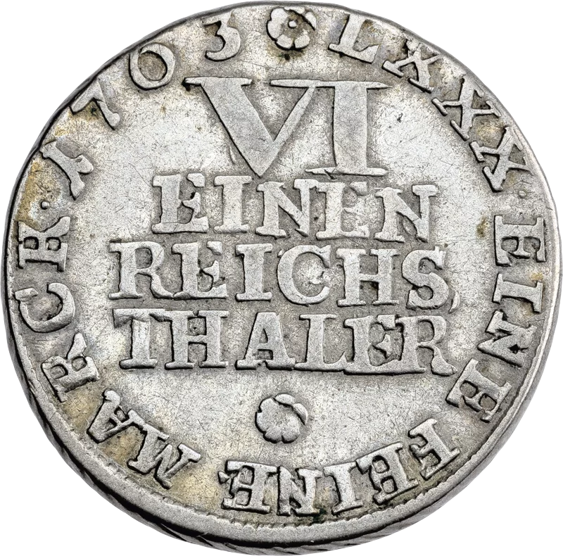 1/6 Taler Reuß Graf Heinrich XI. 1763