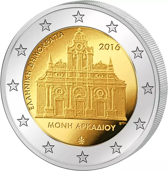 2 Euro Griechenland 150. Jahrestag des Falls von Kloster Arkadi 2016