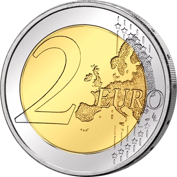 2 Euro Belgien National-Lotterie Belgien 2025 mit Farb-Applikation