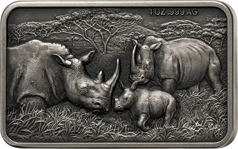 1.000 Francs Benin Rhinofamilie 2025