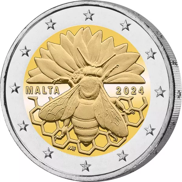 2 Euro Numisbrief Malta Honigbiene 2024