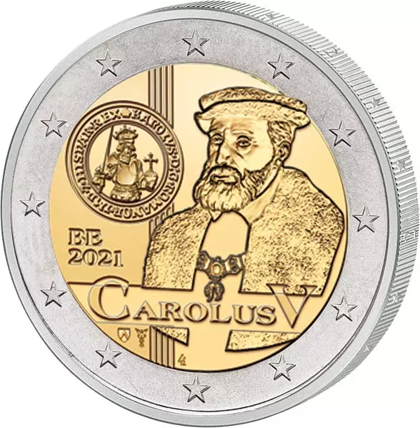 2 Euro Belgien 500 Jahre Karlsgulden 2021