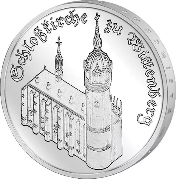 5 Mark DDR Schloßkirche zu Wittenberg 1983 Stempelglanz