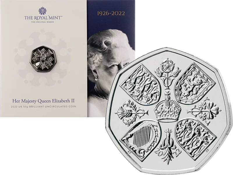 50 Pence Großbritannien Zum Gedenken an Königin Elizabeth II. 2022