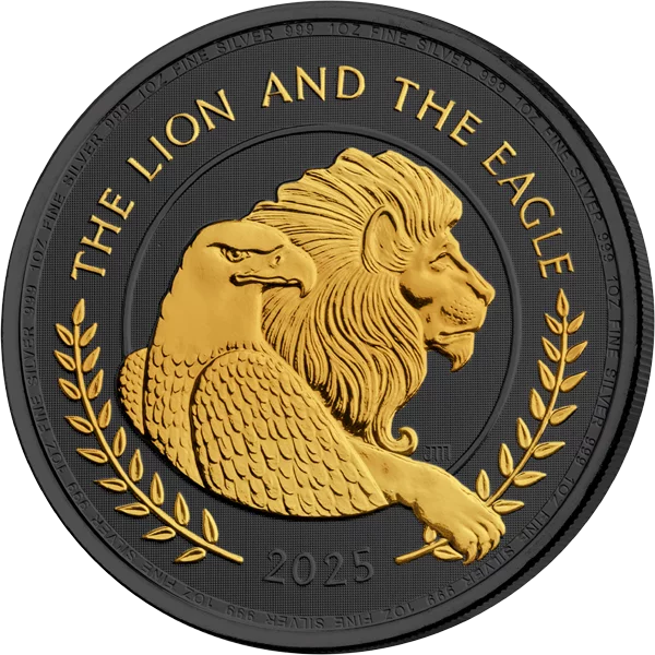2 Pounds Großbritannien British Lion and American Eagle 2025 Golden Enigma Edition