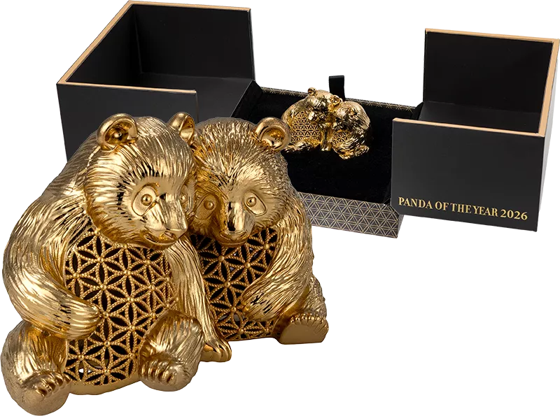 200 Francs Guinea Filigree Panda 3D-Sculpture 2026