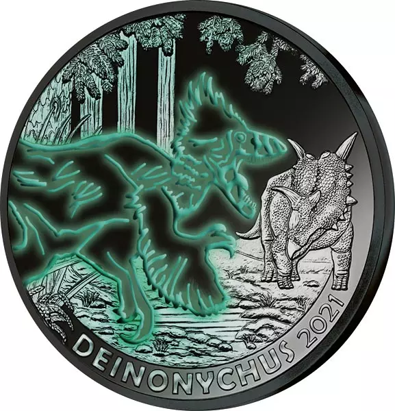3 Euro Österreich Super-Saurier Deinonychus 2021