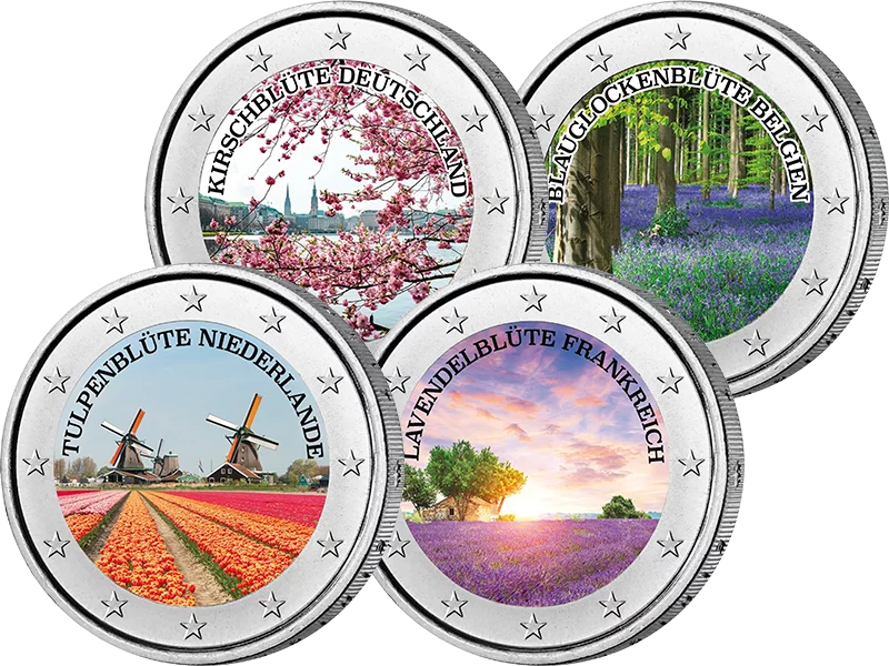 4 x 2 Euro Europas Blütenwunder