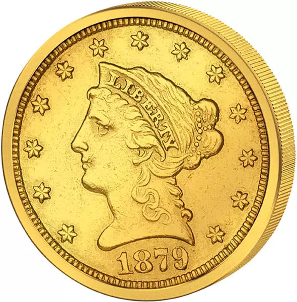 2 1/2 Dollars USA Liberty-Kopf 1840-1907
