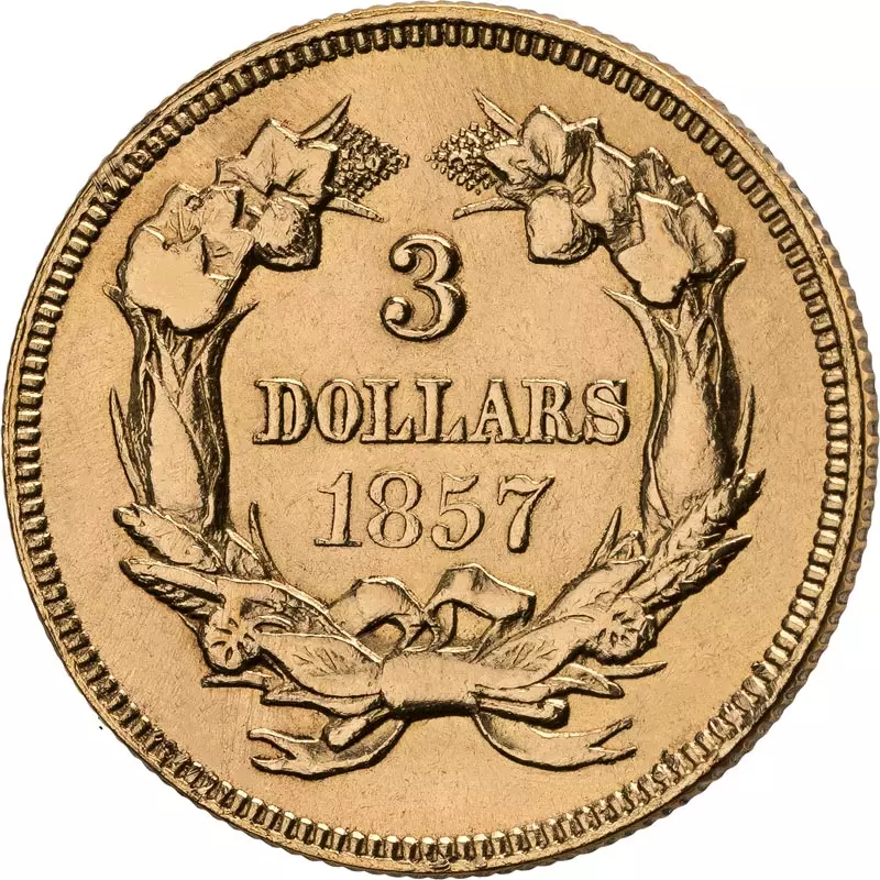 3 Dollars USA Indian Princess 1854-1889
