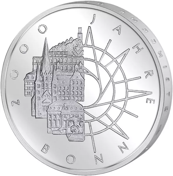 10 DM Münze BRD 2000 Jahre Bonn 1989 Stempelglanz