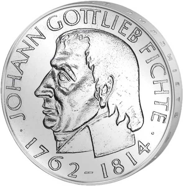5 DM Münze BRD Johann Gottlieb Fichte 1964 vorzüglich