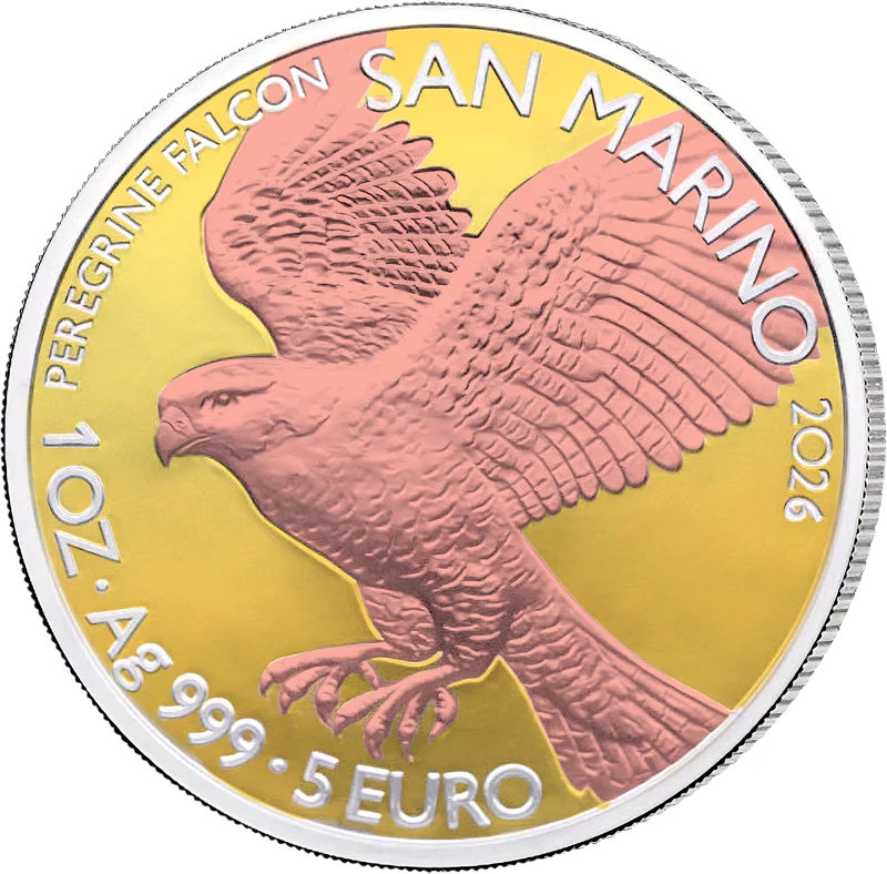 5 Euro San Marino Wanderfalke 2026 Triple Gold Edition