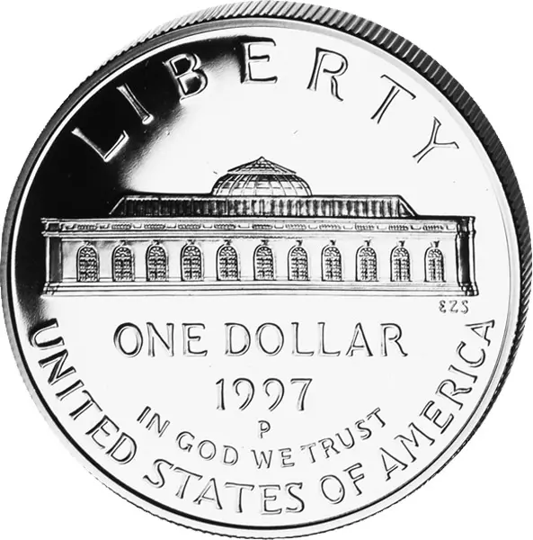 1 Dollar USA 175 Jahre Botanischer Garten Washington 1997