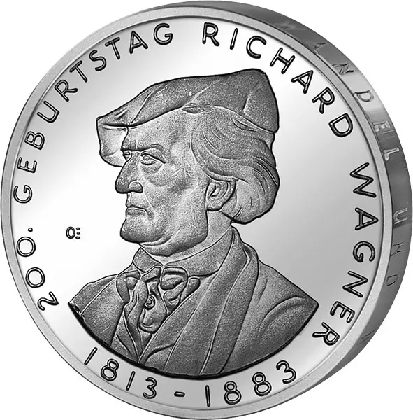 10 Euro BRD 200. Geburtstag Richard Wagner 2013 Stempelglanz