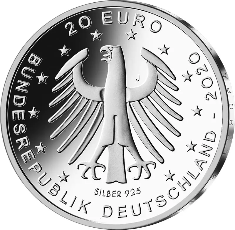 20 Euro BRD Fußball-Europameisterschaft 2020 Stempelglanz