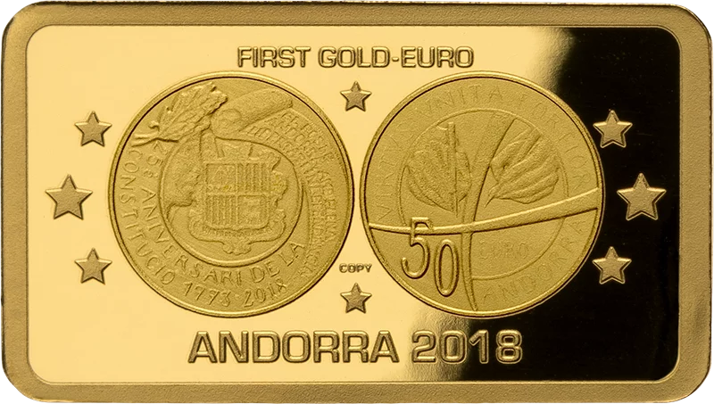 100 Francs Elfenbeinküste History of Gold Euros - Andorra 2024