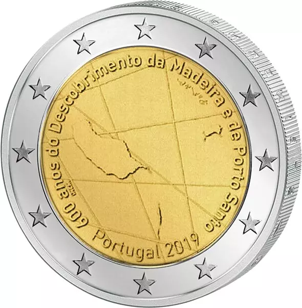 2 Euro Portugal 600 Jahre Entdeckung der Insel Madeira 2019