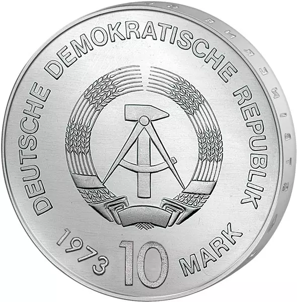 10 Mark DDR Bertolt Brecht 1973 Stempelglanz
