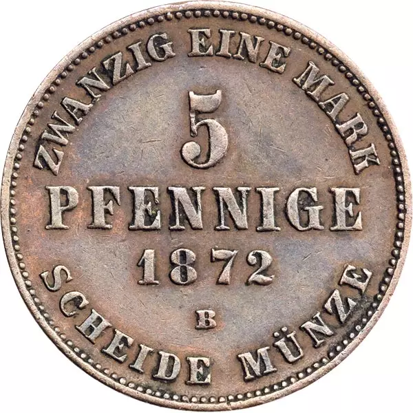 1, 2 und 5 Pfennig Mecklenburg-Schwerin Großherzog Friedrich Franz II. 1872