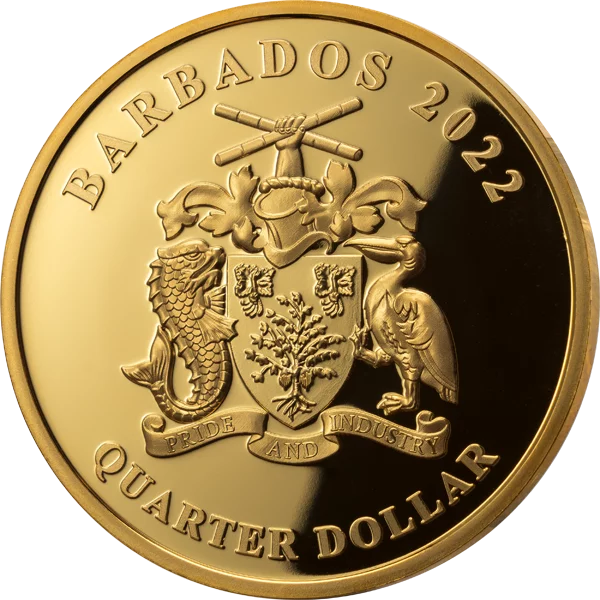 1/4 Dollar Barbados Krönung 1953  Queen Elizabeth II. 2022