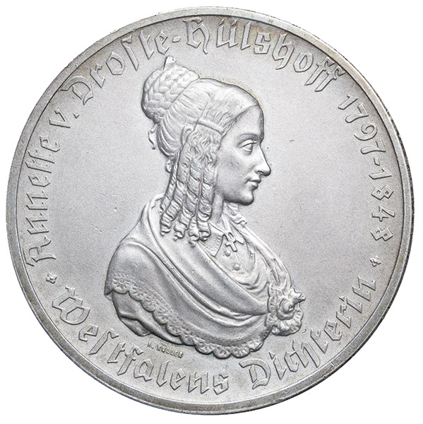 Zwittermedaille vom Stein Provinz Westfalen, Unedles Metall