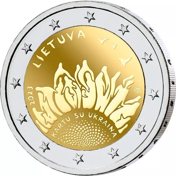 3 x 2 Euro Aus Solidarität für die Ukraine 2022/2023